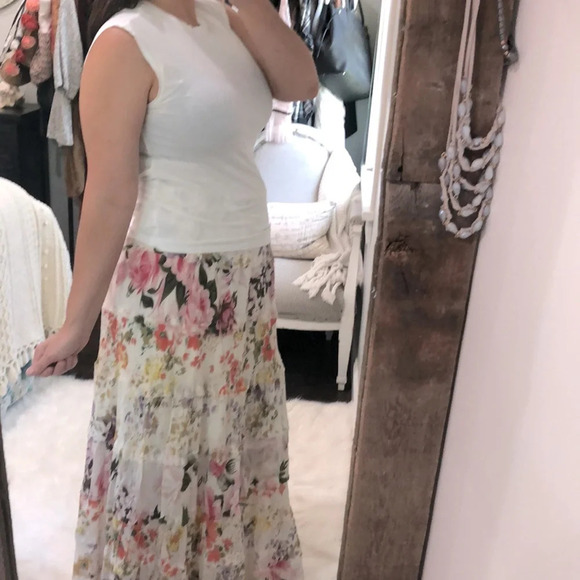 BB Dakota Anthropologie small white tie back top - Picture 2 of 6